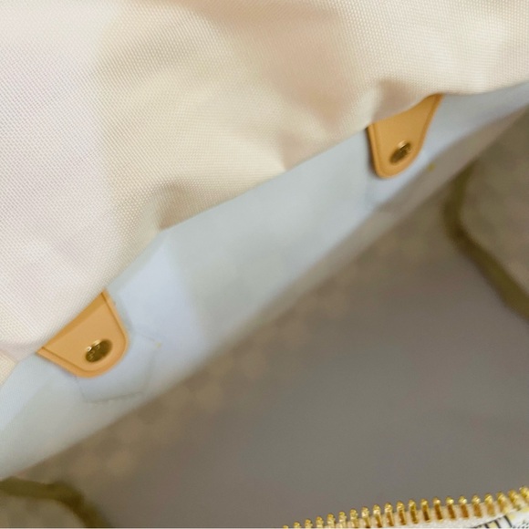 Designer Inspired Checkered Crossbody Bag in Cream and Tan - Picture 12 of 15